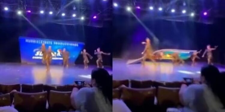CÓRDOBA: Video: pantalla gigante cayó sobre un grupo de bailarinas en Villa Carlos Paz