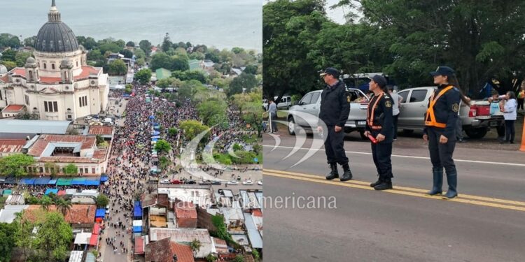 PEREGRINACIÓN JUVENIL DEL NEA: Exitoso operativo policial en la masiva Peregrinación a Itatí