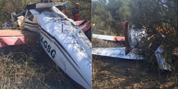 UN PELIGRO: Córdoba: se estrelló una avioneta y hay cinco personas heridos