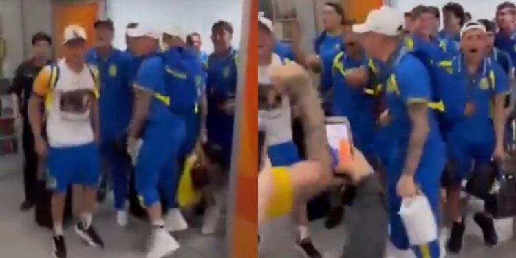 Los jugadores de Central le cantaron a Estudiantes en su llegada a Rosario: «Son los pincharratas, son los p…»