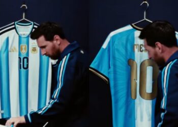 PARA TODA LA VIDA: Messi presentó la camiseta especial que usará en la despedida de la Selección