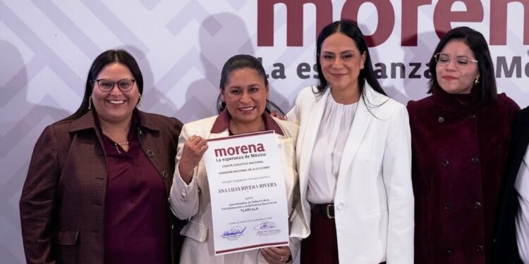 Ana Lilia Rivera Rivera y Elí César Cervantes van como coordinadores de Morena en Tlaxcala y SLP