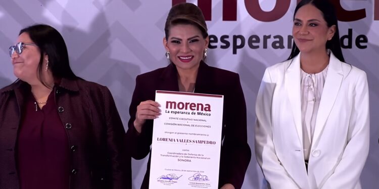 Morena designa a Lorenia Valles Sampedro como coordinadora de Defensa en Sonora