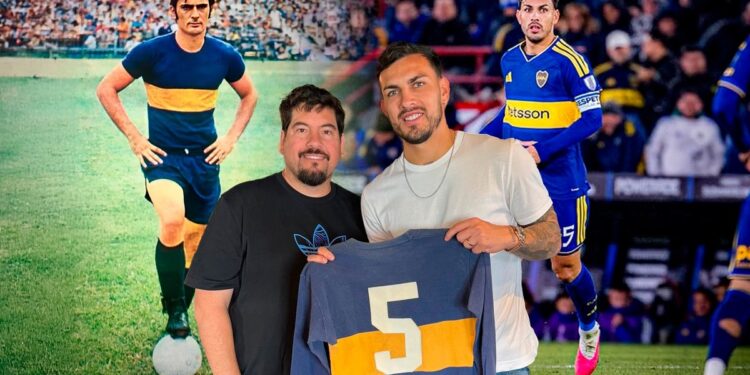 La histórica camiseta de un viejo ídolo de Boca que pasó a manos de Paredes