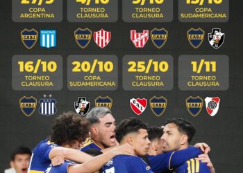 El apretado calendario de Boca con triple competencia antes del superclásico