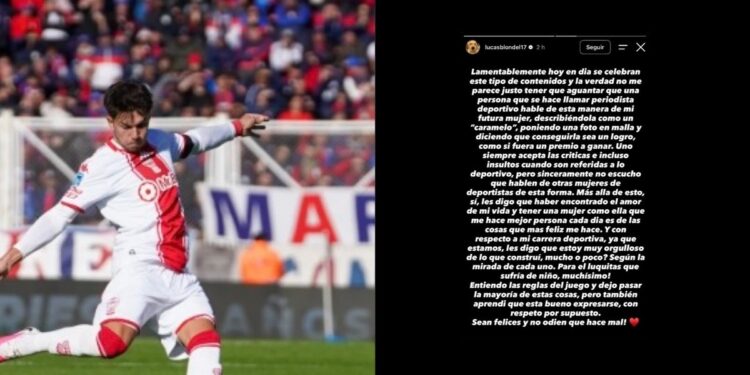 El enojo de Blondel tras su gol en el Monumental por un comentario sobre Morena Beltrán: «No me parece justo»