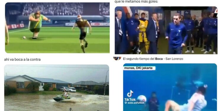 Los mejores memes del clásico entre Boca y San Lorenzo con la lluvia como protagonista