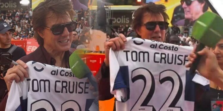 Tom Cruise y su particular reacción al recibir ¡la camiseta de Gimnasia!