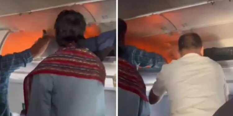 Pánico en el avión: se incendió una batería portátil en pleno vuelo y los pasajeros grabaron el desesperante momento