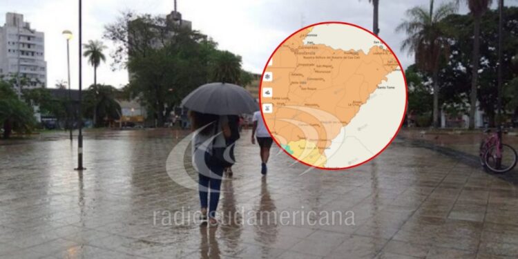 CLIMA: Alerta naranja para toda Corrientes por tormentas este jueves