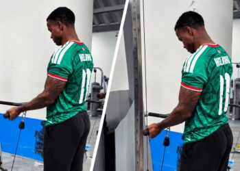 Guiño a México: Helinho sorprende entrenando con la playera de la Selección Mexicana