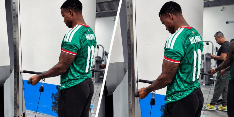 Guiño a México: Helinho sorprende entrenando con la playera de la Selección Mexicana
