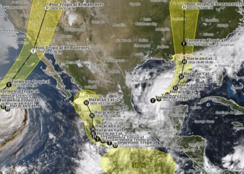 Rachel, Simón e Isaías, los tres ciclones tropicales que tienen cercado a México de forma simultánea