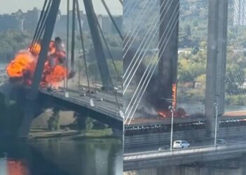 UCRANIA: Dron ruso atacó un puente en Kiev durante la visita de canciller alemán