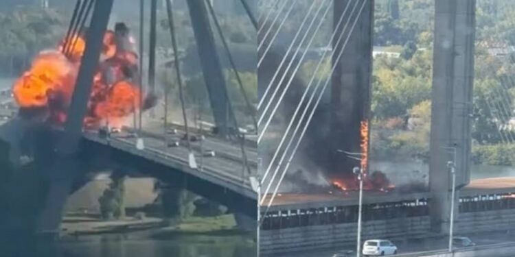 UCRANIA: Dron ruso atacó un puente en Kiev durante la visita de canciller alemán