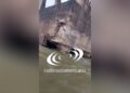 UN PELIGRO: Barcaza chocó y rompió parte de las bases del puente Gral. Belgrano