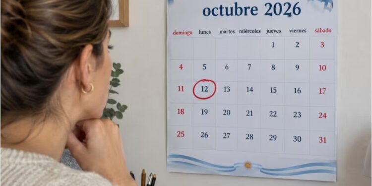 CALENDARIO 2026: El lunes 12 octubre es feriado nacional y hay fin de semana largo