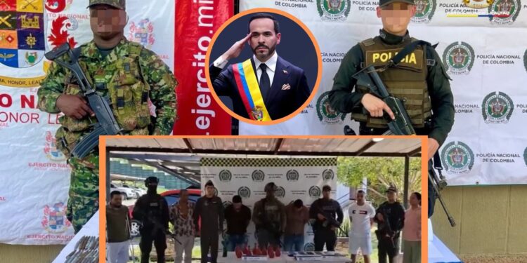 De la Espriella confirmó la captura en Bugalagrande de nueve presuntos miembros del frente 57 Yair Bermúdez e incautaron una granada adaptada para dron