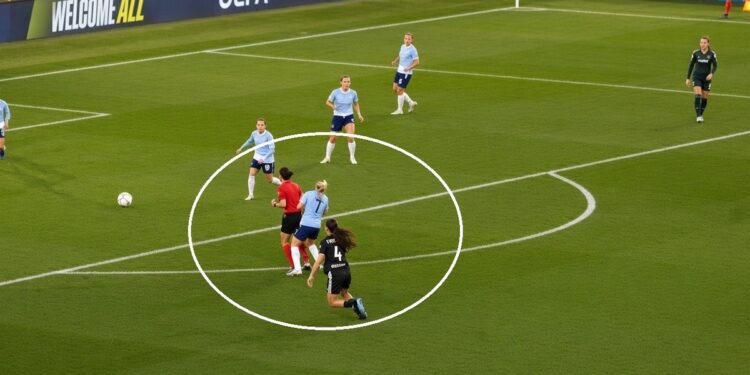 Video: una referí chocó con una jugadora del City y anuló un gol del Real Madrid