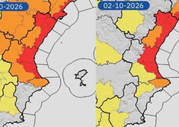 La Aemet lanza un aviso especial por chubascos fuertes y persistentes que se concentrará en Cataluña y la Comunidad Valenciana