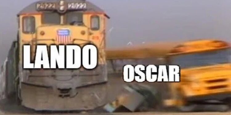 Los memes por el error de Lando Norris que hizo abandonar a su compañero