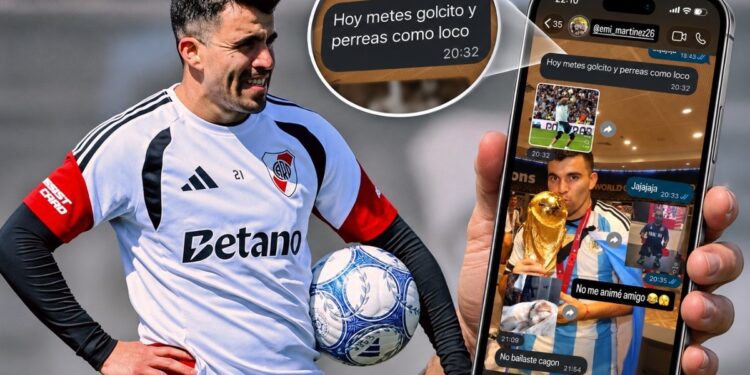 «No bailaste…»: el divertido ida y vuelta de Acuña con Dibu Martínez vía WhatsApp
