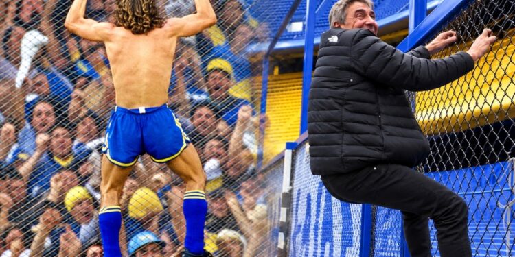 Manteca Martínez volvió a treparse al alambrado de la Bombonera para el aniversario de su histórico festejo ante River