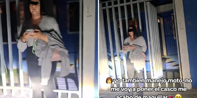 “Lady Me Acabo de Maquillar”: joven se niega a usar casco en viaje en moto para no arruinarse el maquillaje