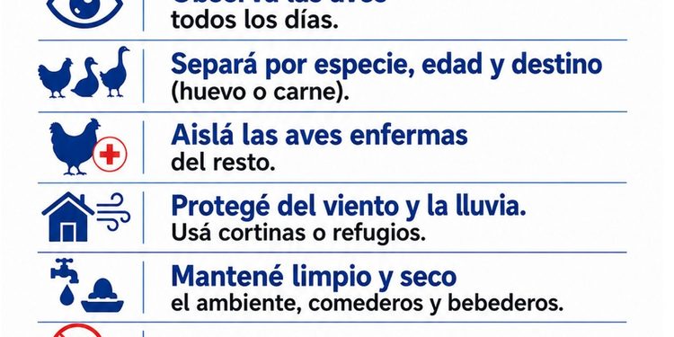RECOMENDACIONES DEL INTA PARA EL BIENESTAR DE AVES
