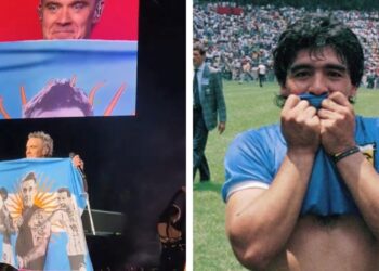 Robbie Williams homenajeó a Messi y Maradona: «No me importa la Mano de Dios»