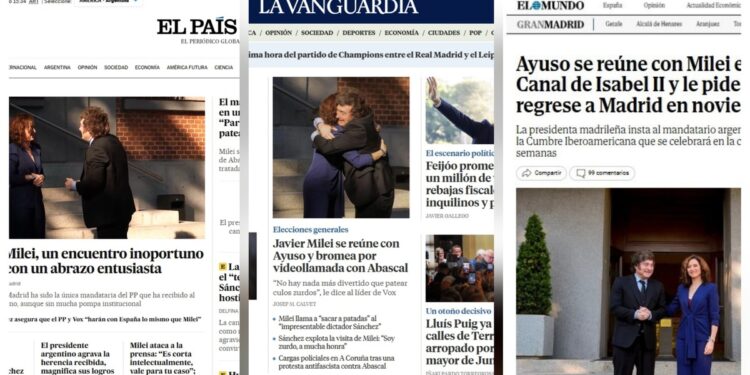 Escándalo en Madrid: Javier Milei insultó a una periodista y los diarios españoles reaccionaron tildando de «inaceptable» su actitud