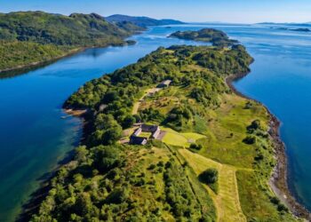 Cien hectáreas, dos enormes casas y un hangar: está a la venta la lujosa isla que perteneció al tutor del último emperador de China